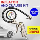 Air Tyre Inflator Pressure Meter Car Truck Tire Pump Hose Gauge Compressor Tools - Aimall
