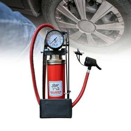 High Pressure Foot Pump Bicycle Ball Motorbike Car Type Inflator Tire Air Pump - Aimall