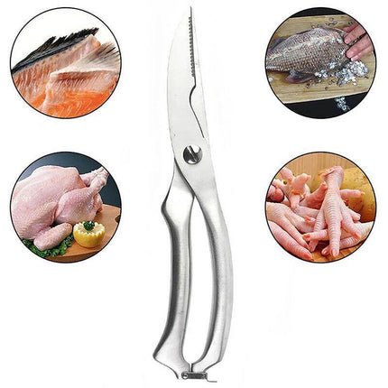 Knives Kitchen Shears Stainless Steel Poultry Fish Chicken Bone Kitchen Scissors - Aimall