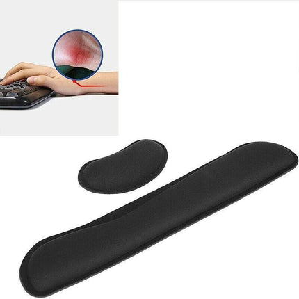 Keyboard Wrist Rest Pad and Mouse Gel Wrist Rest Support Cushion w/ Memory Foam - Aimall