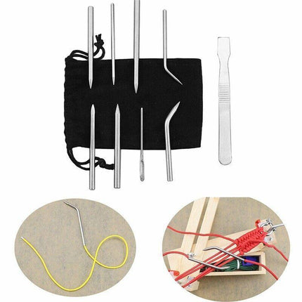 6/9 PCS Stainless Steel Paracord Bracelet Fid Lacing Stitching Needles Tool Set - Aimall
