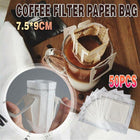 50 x Portable Handing Ear Drip Coffee Filter Paper Bag for Travel Home Office AU - Aimall
