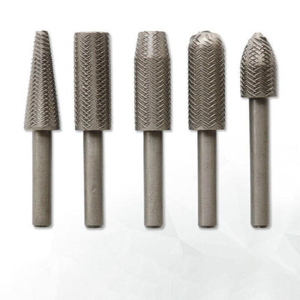 5PCS Metal Cutter Drill Bits Rotary Bits Rasp For Steel Grinding Carving AUStock - Aimall