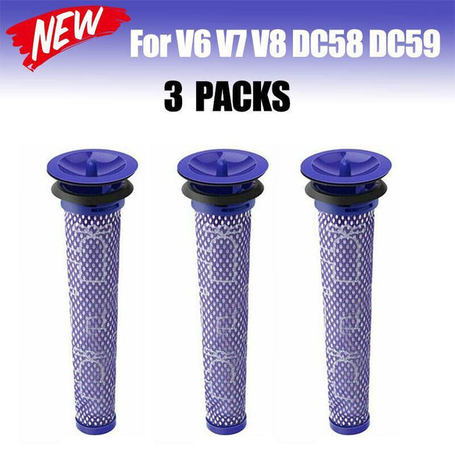 3Pcs Replacement Filter For Dyson V6 V7 V8 DC58 DC59 Animal Vacuum Cleaner AU - Aimall