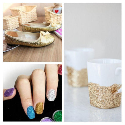 50G Fine Glitter Dust Powder Holographic Iridescent Metallic Body Nail Art Craft - Aimall
