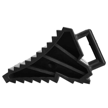 2/4PCS Heavy Duty Rubber Wheel Chock Tough Chocks Stops Car Trailer Boat Caravan - Aimall