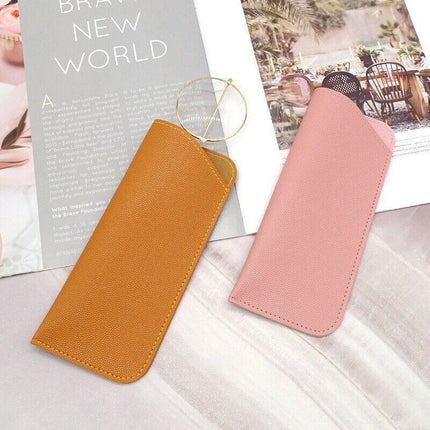 Leather Eyeglass Sunglasses Reading Glasses Case Soft Pouch Bag Pocket AU SELLER - Aimall