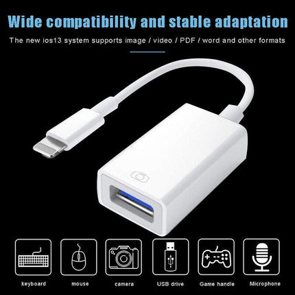 For iPhone or Type C to USB OTG Data Cable Adapter Male 3.0 A Female Converter - Aimall