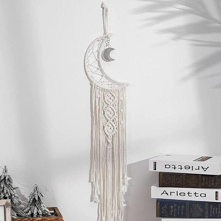 Wall Hanging New Tapestry Macrame Moon Dream Catcher Handmade Bedroom Home Decor - Aimall