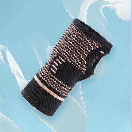 Copper Wrist & Hand Compression Sleeve Support Arthritis Gloves Hand Palm Brace - Aimall