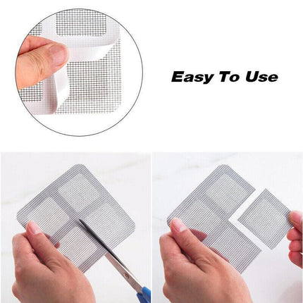 12x Fly Screen Net Repair Tape Patch Adhesive Door Curtain For Mending Holes Set - Aimall