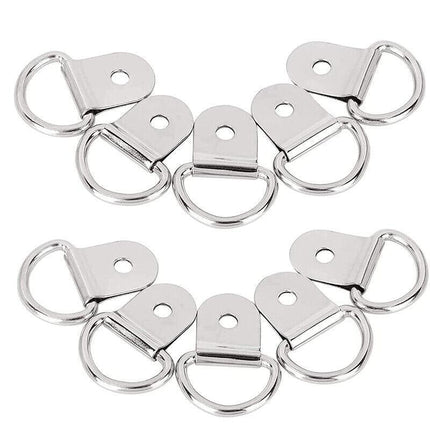 30 PCS Heavy Duty D-Ring Tie Downs Metal Anchor Point Silver Universal AU Stock - Aimall
