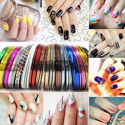 30pcs DIY Nail Art Painting Drawing Design Brushes Dotting Pen Tool Pen kit AUS - Aimall