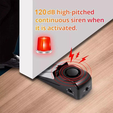 Home Security Wedge Door Stop Alert Detection Device Intruder Alarm Wireless AU - Aimall