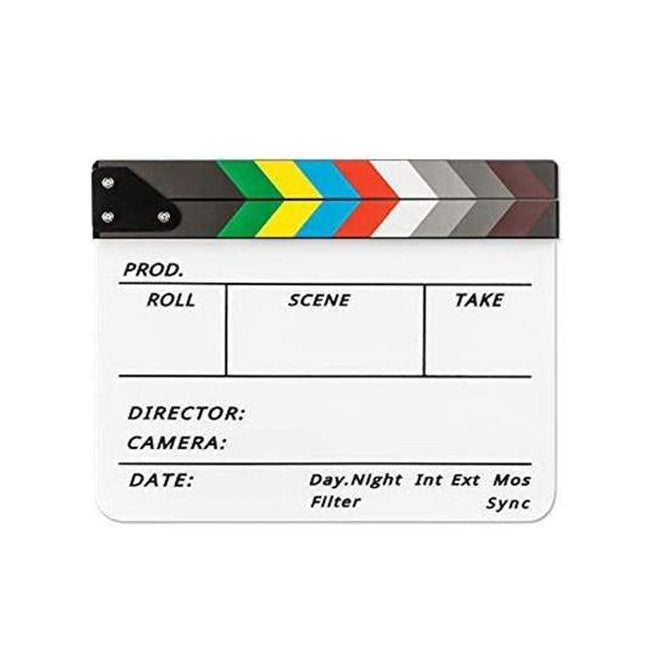 Acrylic Clapboard Dry Erase Director Film Movie Action Clapper Clap Board Slate - Aimall