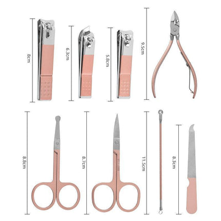 18PCS Manicure Pedicure Kit Set Stainless Steel Nail Grooming Clippers Tools - Aimall