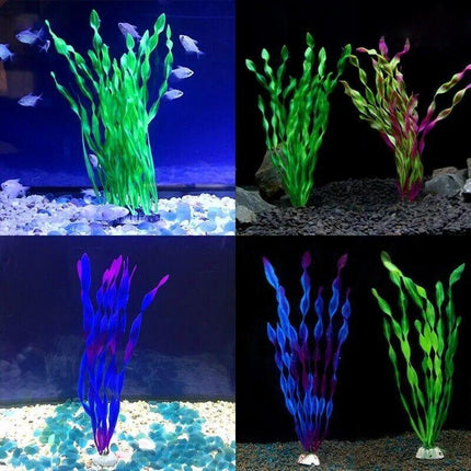 Green Artificial Plants Fish Tank Aquarium Aquatic Plants Simulated Water Grass - Aimall