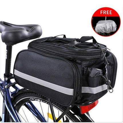 MTB Cycling Bicycle Bike Bag Rack Back Rear Seat Tail Carrier Trunk Pannier AU - Aimall
