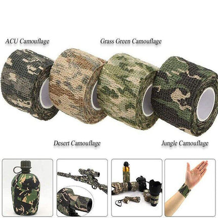 4 Roll Tape Army Camo Wrap Rifle Gun Shooting Hunting Camouflage Stealth Webbing - Aimall