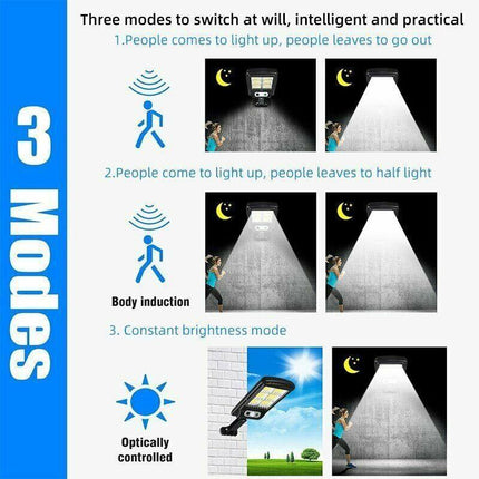 Solar Street LED Light Motion Sensor Remote Outdoor Garden Flood Down Lamp AU - Aimall