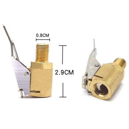 2PCS 8MM Car Tyre Wheel Tire Air Chuck Inflator Pump Valve Clip Connector Adapte - Aimall