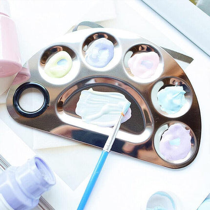 Stainless Steel Cosmetic Face Makeup Palette Spatula Foundation Mixing Tool - Aimall