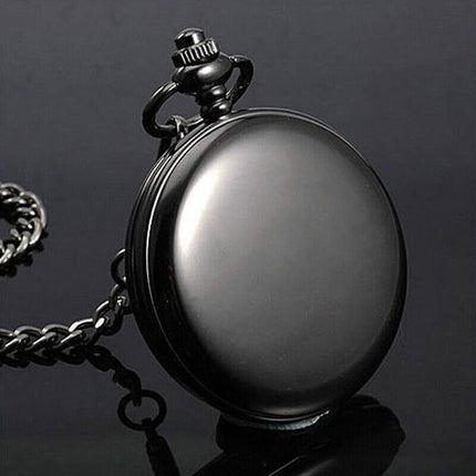 Antique Retro Mechanical Skeleton Steampunk Mens Pocket Watch Open Case Chain AU - Aimall