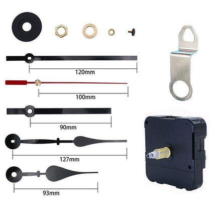 12PCS Wall Clock Quartz Movement Motor Mechanism Long Spindle Hands Repair Kit - Aimall