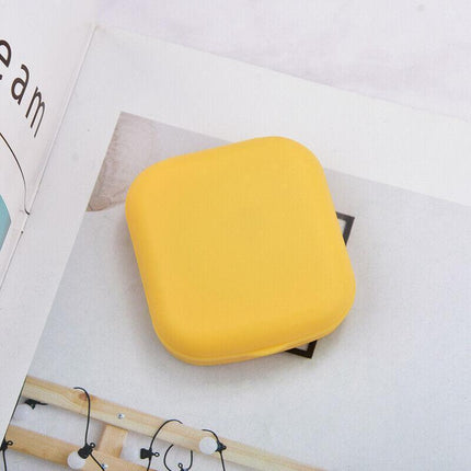 Pocket Plastic Mini Contact Lens Case Kit Outdoor Travel Holder Mirror Container - Aimall