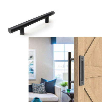 12" Barn Door Handle Sliding Flush Pull Wood Door Gate Hardware Stainless Steel - Aimall