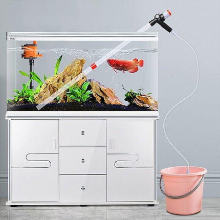 Pump Gravel Water Cleaning Kit Vacuum Cleaner Aquarium Fish Tank Siphon - Aimall