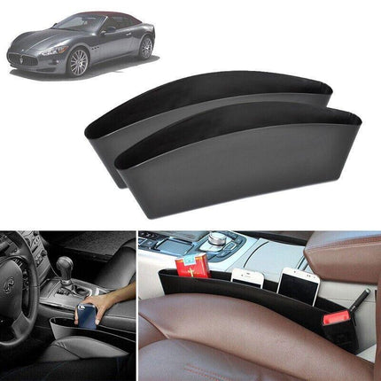 2PCS Car Seat Organiser Keys Pocket Caddy Phone Holder Side Slit Gap Storage Box - Aimall