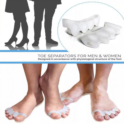 2xSilicone Gel Bunion Corrector Toe Separator Spreader Pain Relief Hallux Valgus - Aimall