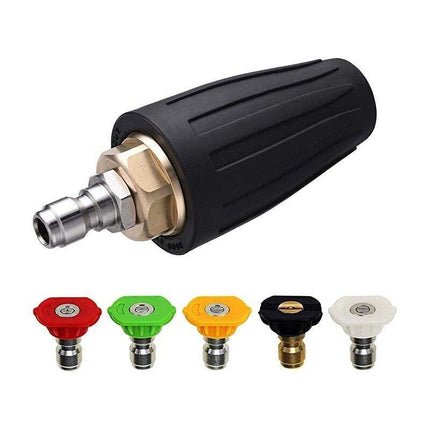 4000PSI Turbo Nozzle for Pressure Washer Rotating Nozzle and 5 Tips 1/4" Quick - Aimall
