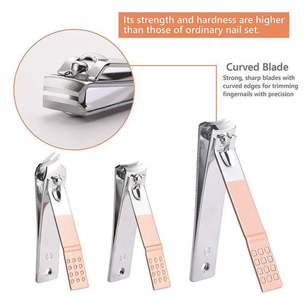 18PCS Manicure Pedicure Kit Set Stainless Steel Nail Grooming Clippers Tools - Aimall