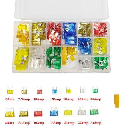 220PCS Assorted Mini Fuse Blade Fuses Set Auto Car Truck Assortment Kits ATM APM - Aimall