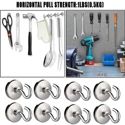12x Strong Rare Earth Neodymium N38 Magnetic Hanger Holder Magnet Hooks AU 2.0kg - Aimall