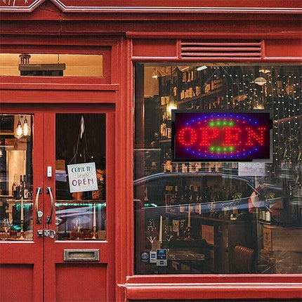 SUPER BRIGHT OPEN LED NEON SIGN LIGHT Plate for Shop Restaurant BAR 48X25CM 240V - Aimall