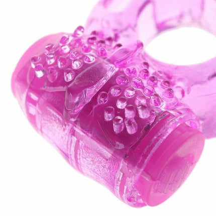 Vibrating Cock Ring Rabbit Vibrator Massager Toy Couple Penis Clit Butterfly Au Aimall
