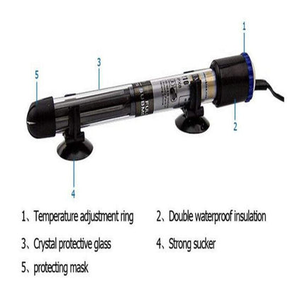 100W-500W Aquarium Submersible Heater Fish Tank Auto Water Thermostat AU Stock - Aimall