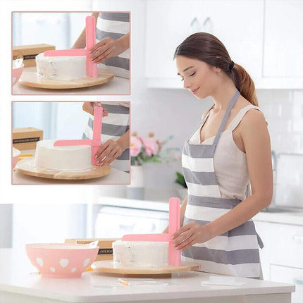 Adjustable Fondant Cake Scraper Icing Piping Cream Spatula Edges Smoother Craft - Aimall