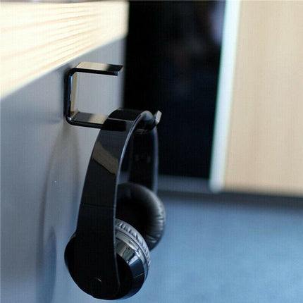 Mount Holder Hook Dual Headset Tape New Clever Headphone Stand Hanger Under Desk - Aimall