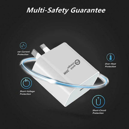 20W USB Type-C Wall Adapter Fast Charger PD Power For iPhone 12 11 Pro Max iPad - Aimall