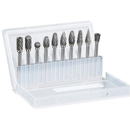 10x Tungsten Steel Solid Carbide Rotary Burrs Bit For Dremel Accessories Tool HG - Aimall