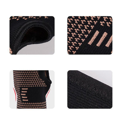 Copper Wrist & Hand Compression Sleeve Support Arthritis Gloves Hand Palm Brace - Aimall