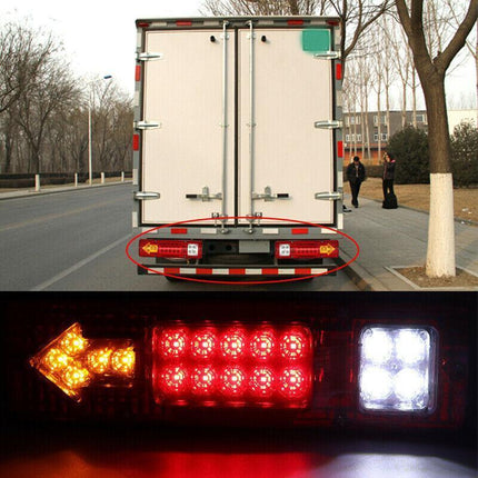 2X LED Tail Lights Stop Reverse Indicator 12V Ute Utv Trailer Caravan Truck Boat - Aimall