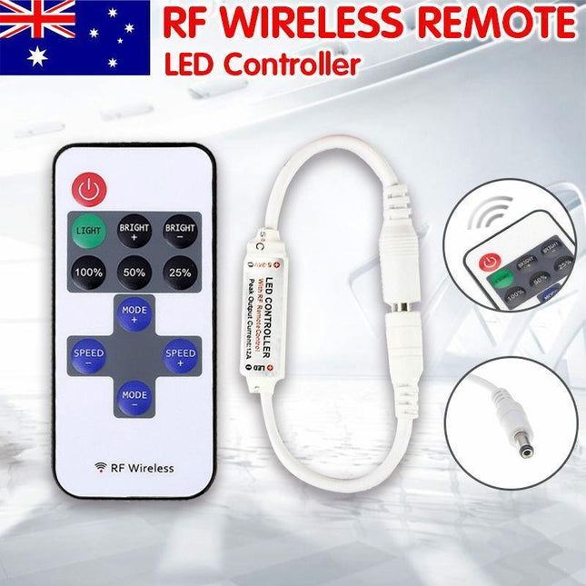 12V RF Wireless Remote Control Dimmer Switch for Single Colour LED Strip Light - Aimall