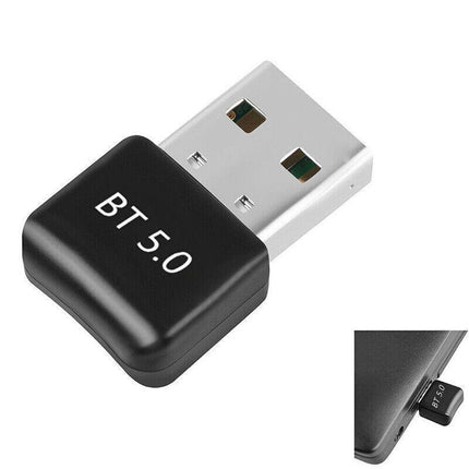 Bluetooth V5.0 Wireless USB Mini Dongle Adapter For Windows Laptop PC Universal - Aimall