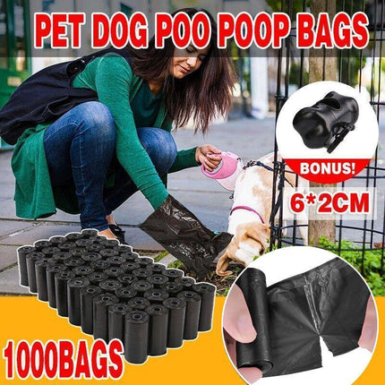 1000 PCS Pet Dog Poo Poop Bags Puppy Waste Biodegradable Bag Disposable Bulk - Aimall