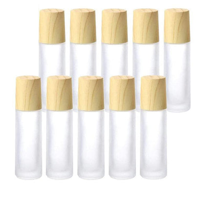 5X10ml Glass Bottle Roller Rollerball Perfume Frosted Essential Oil Roll On Ball - Aimall